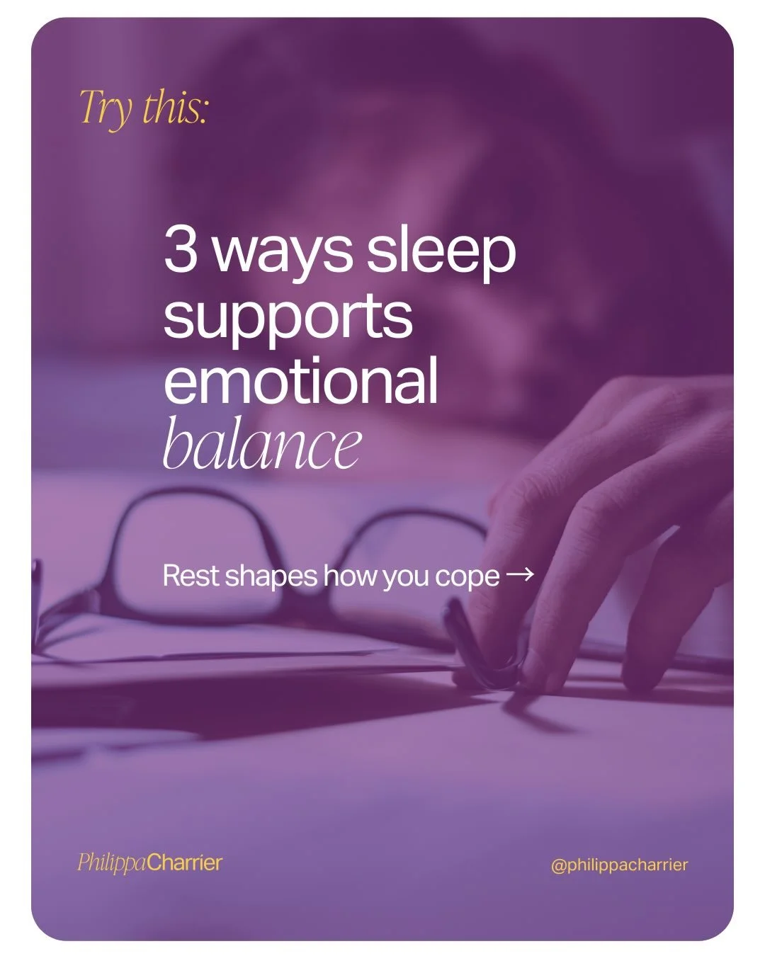 Sleep does more than restore energy. It shapes how steady you feel emotionally. 🌙
When you are well rested, small stresses feel more manageable and reactions feel less intense.

💛 Rest supports patience
🧠 Sleep improves emotional regulation
🌿 Rec