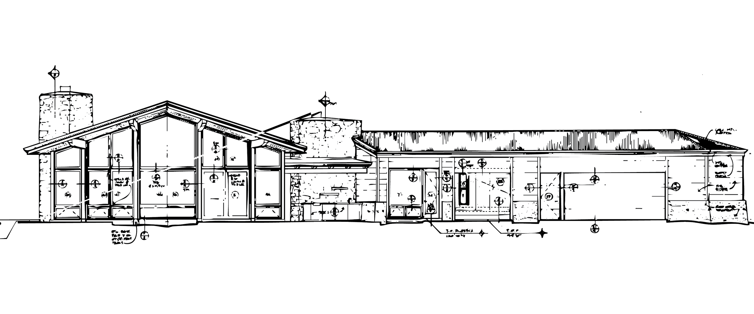 Architectural drawing sketch elevation