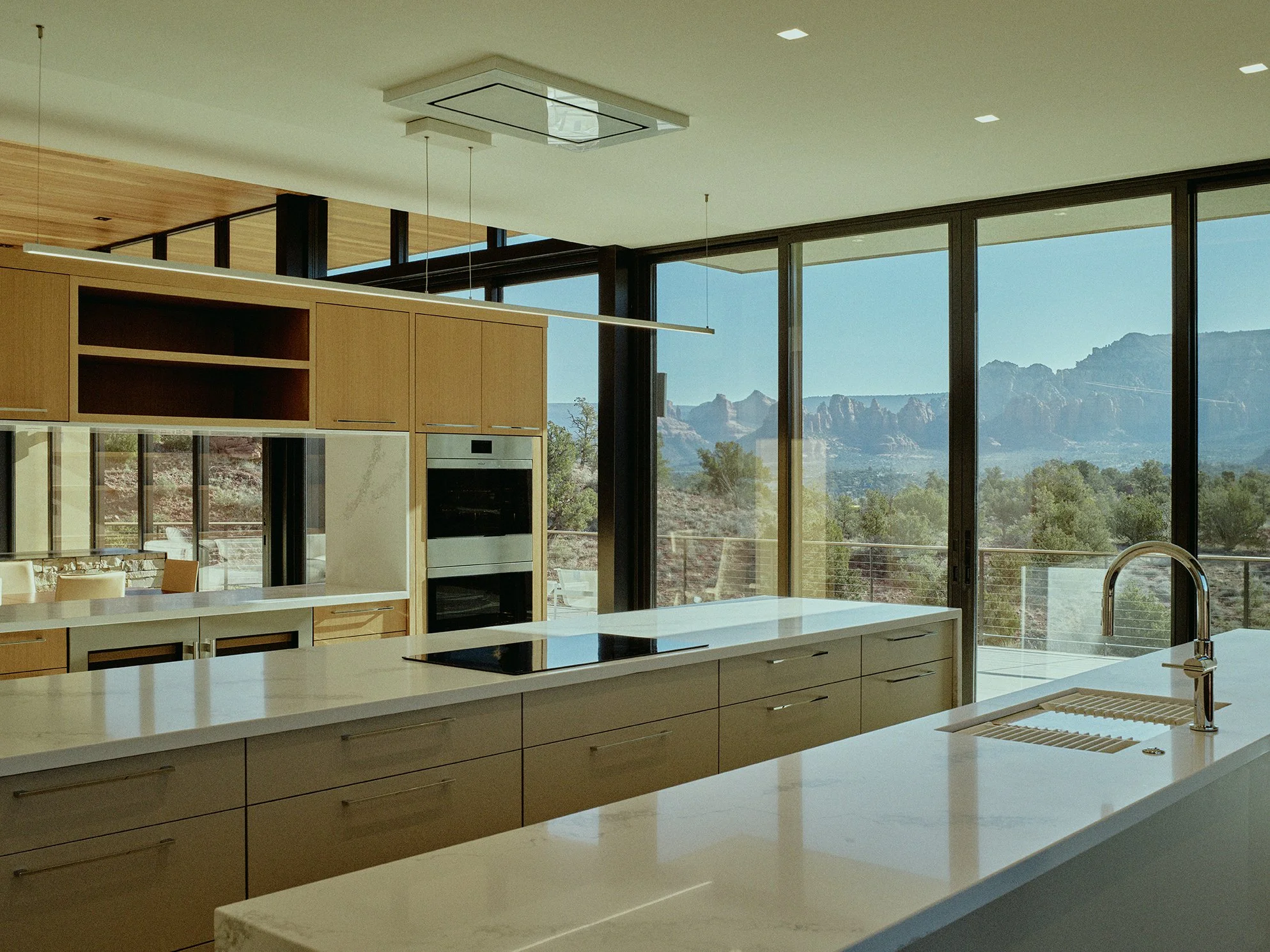 picturesque sedona kitchen view picture window modern custom casework sedona arizona