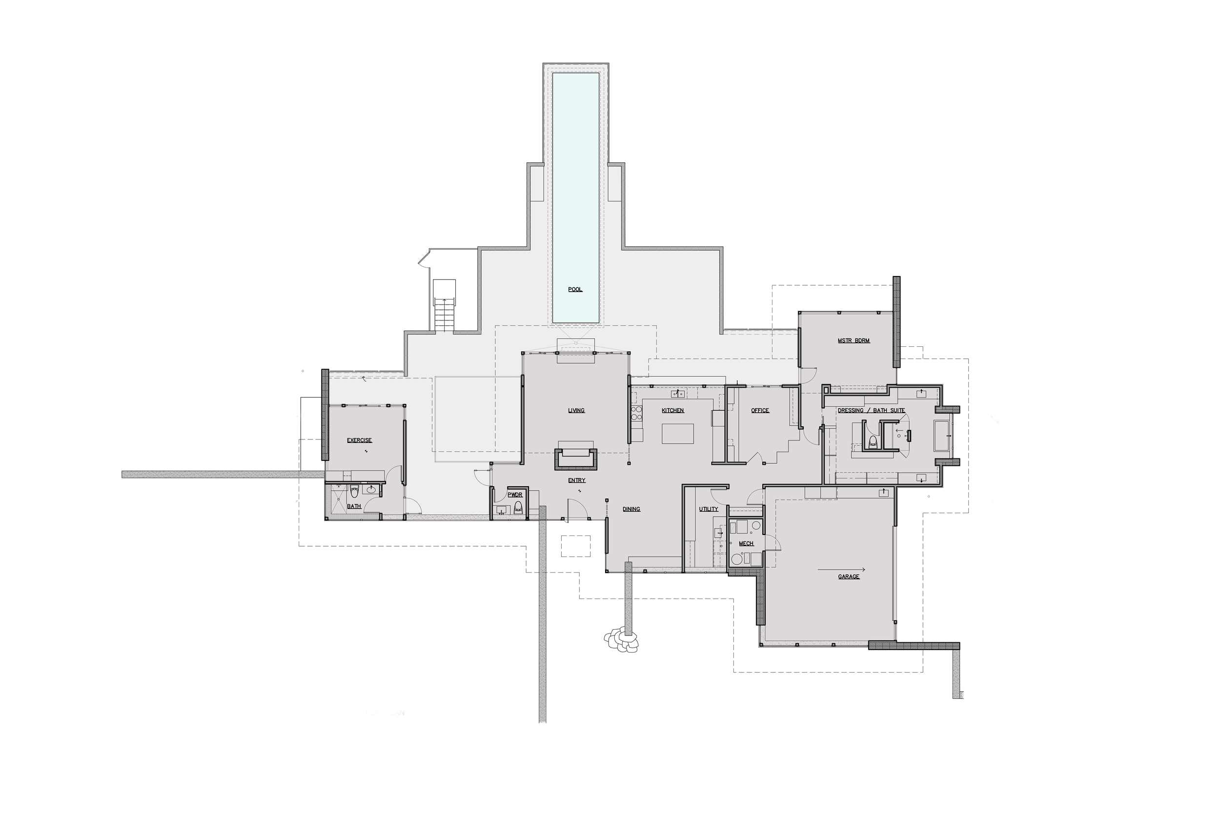 subterranean sedona residence architectural floor plan