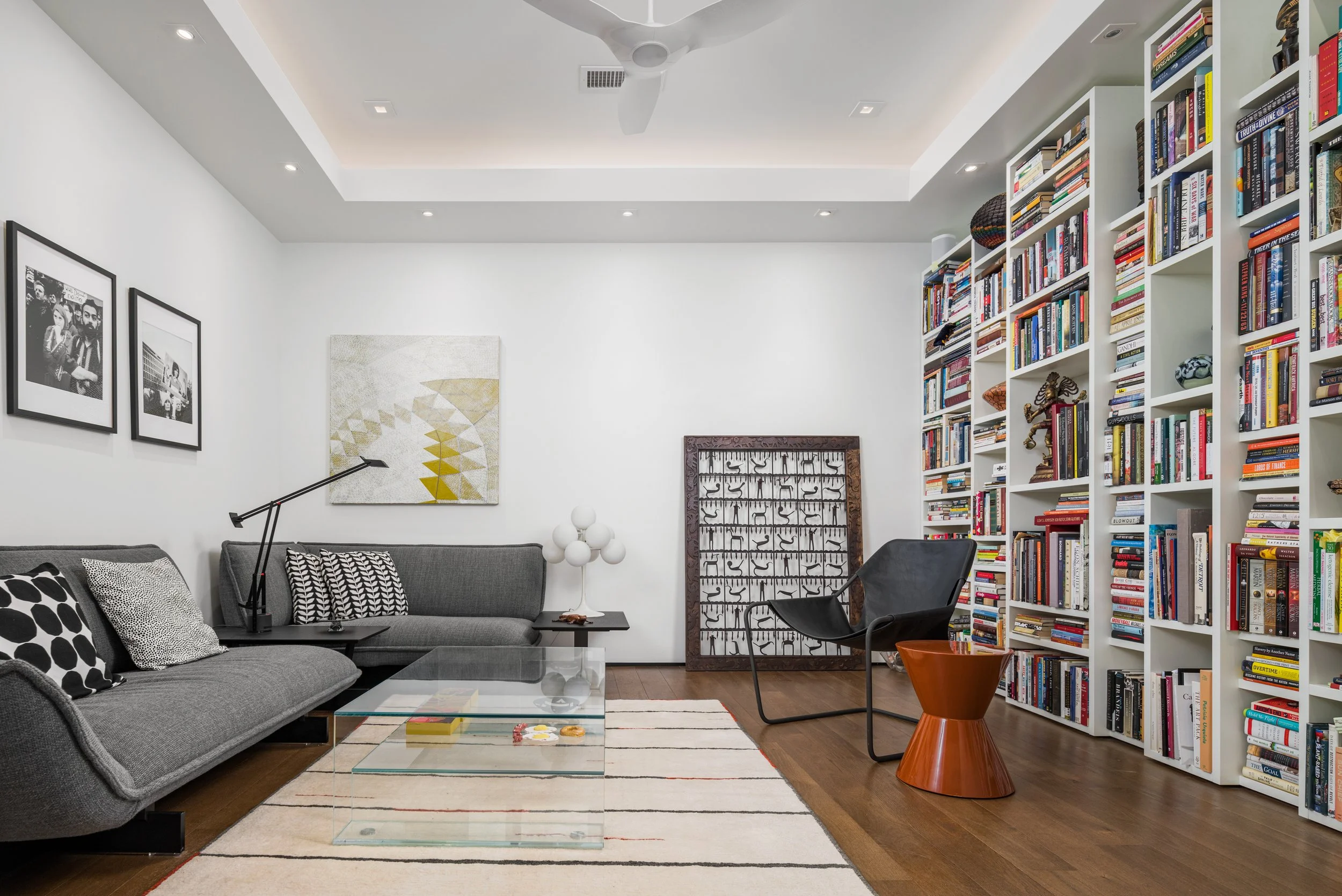 indirect lighting cove library shelving private residence custom home