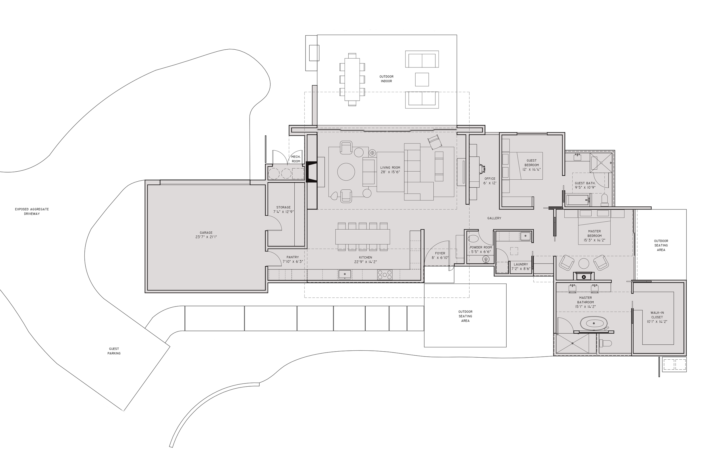 architectural floor plan schematic drawing residential