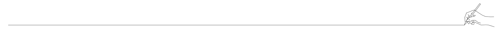 A hand drawing a straight line on paper with a pen, with a second hand holding the paper steady.