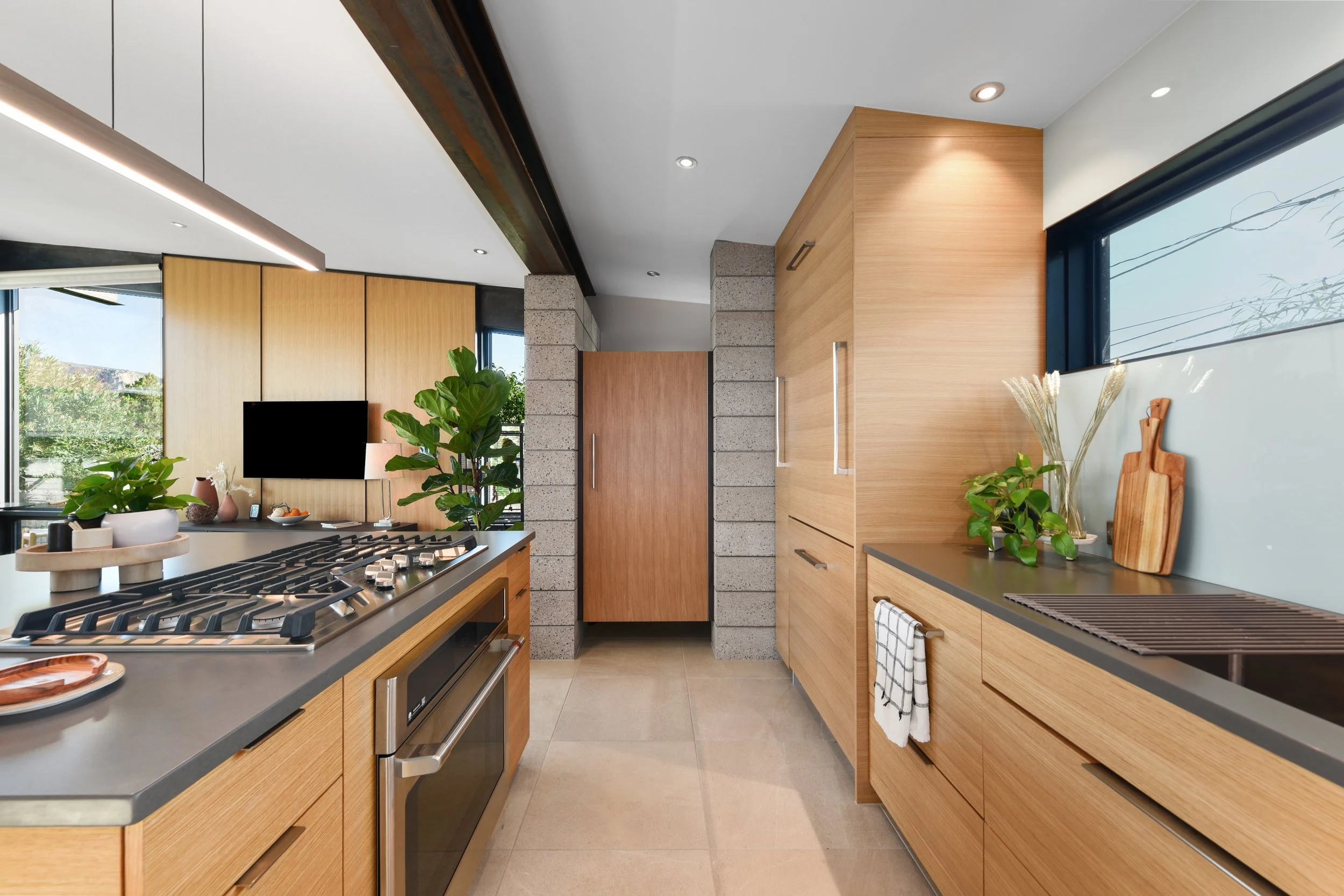 custom hardwood cabinetry open contemporary modern kitchen