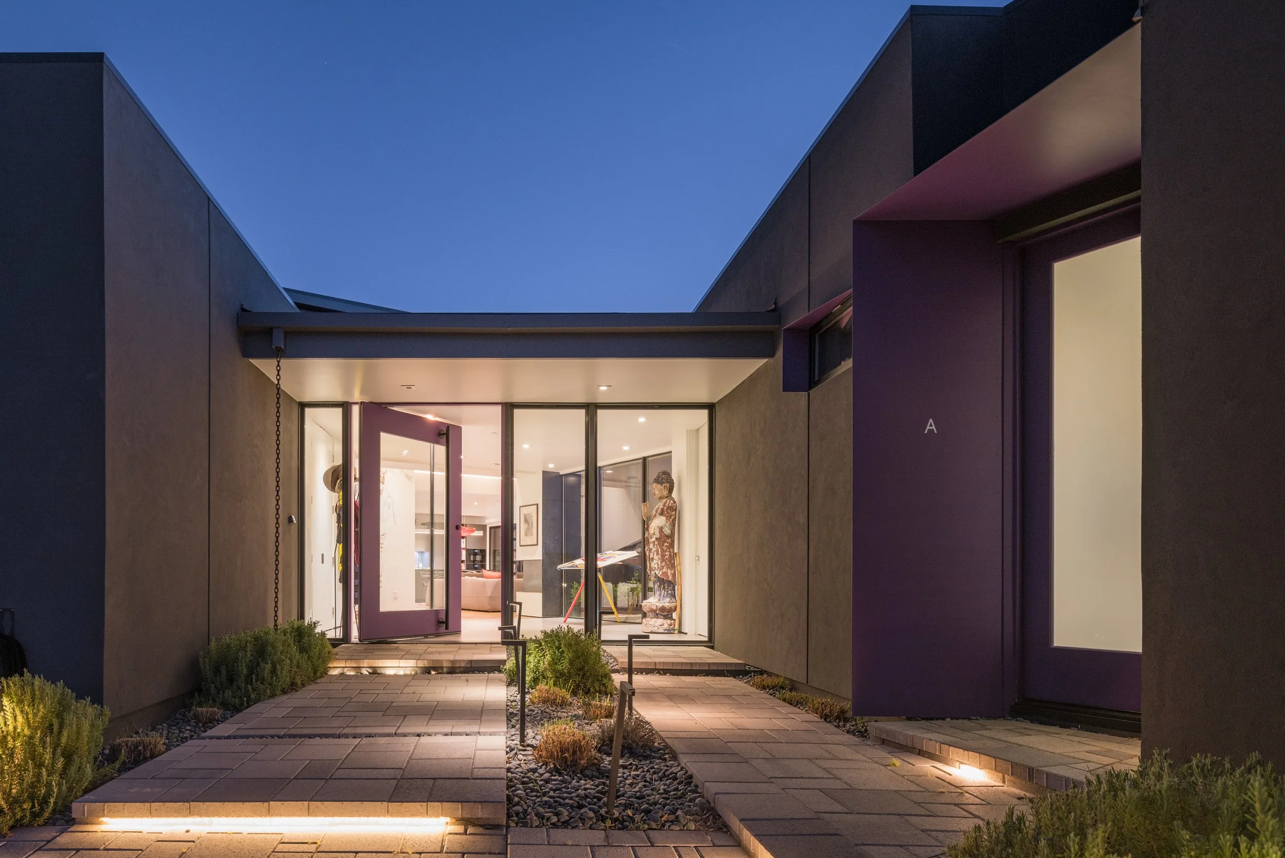 southwestern landscaping contemporary modern villa private desidence sedona arizona