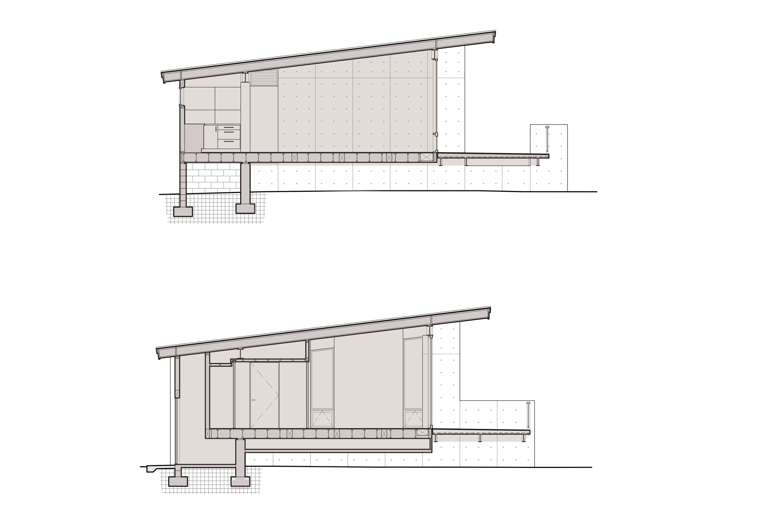 architectural design drawing elevation section
