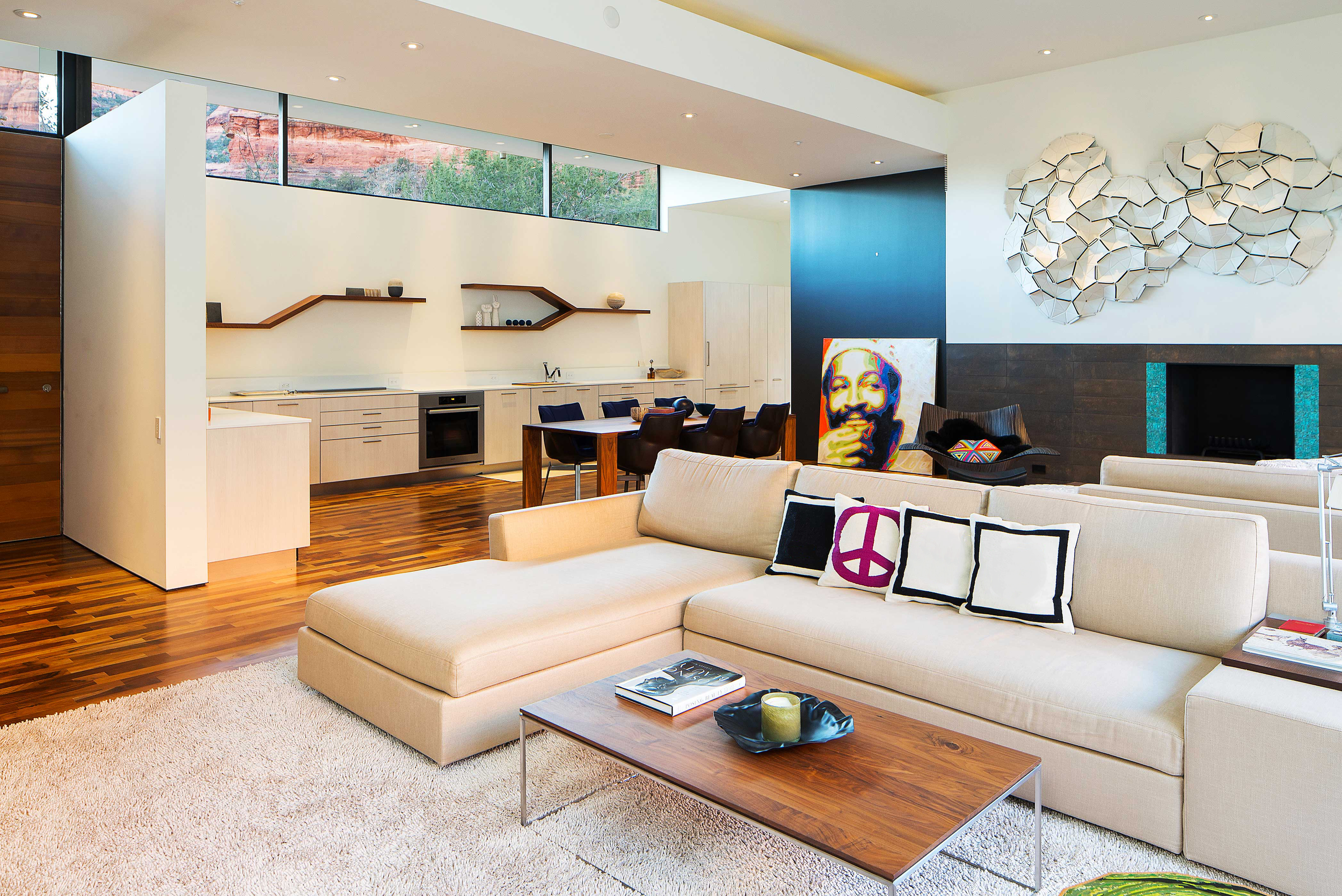 open living space contemporary home indirect light cove southwestern architecture