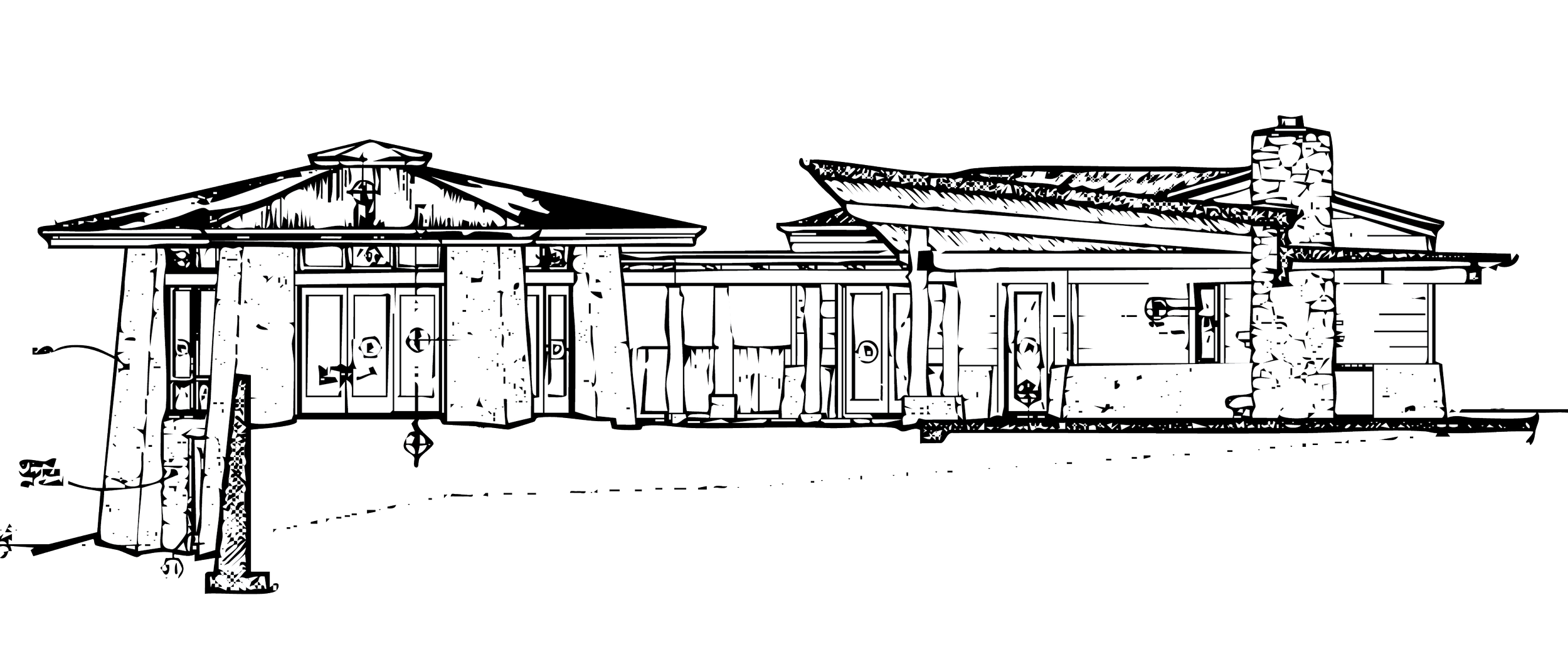 Architectural drawing sketch elevation