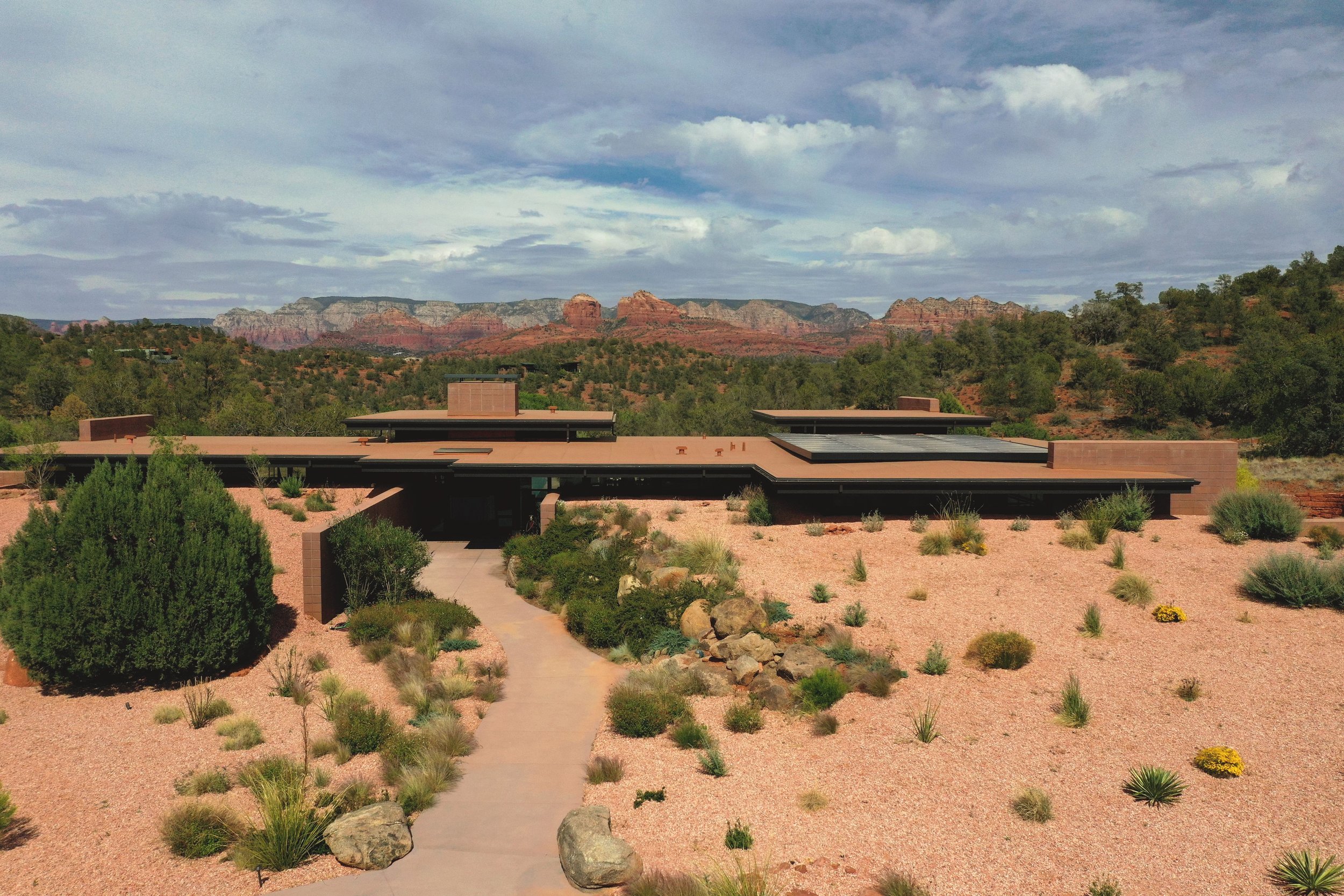 subterranean contemporary prairie style midcentury modern private residence sedona