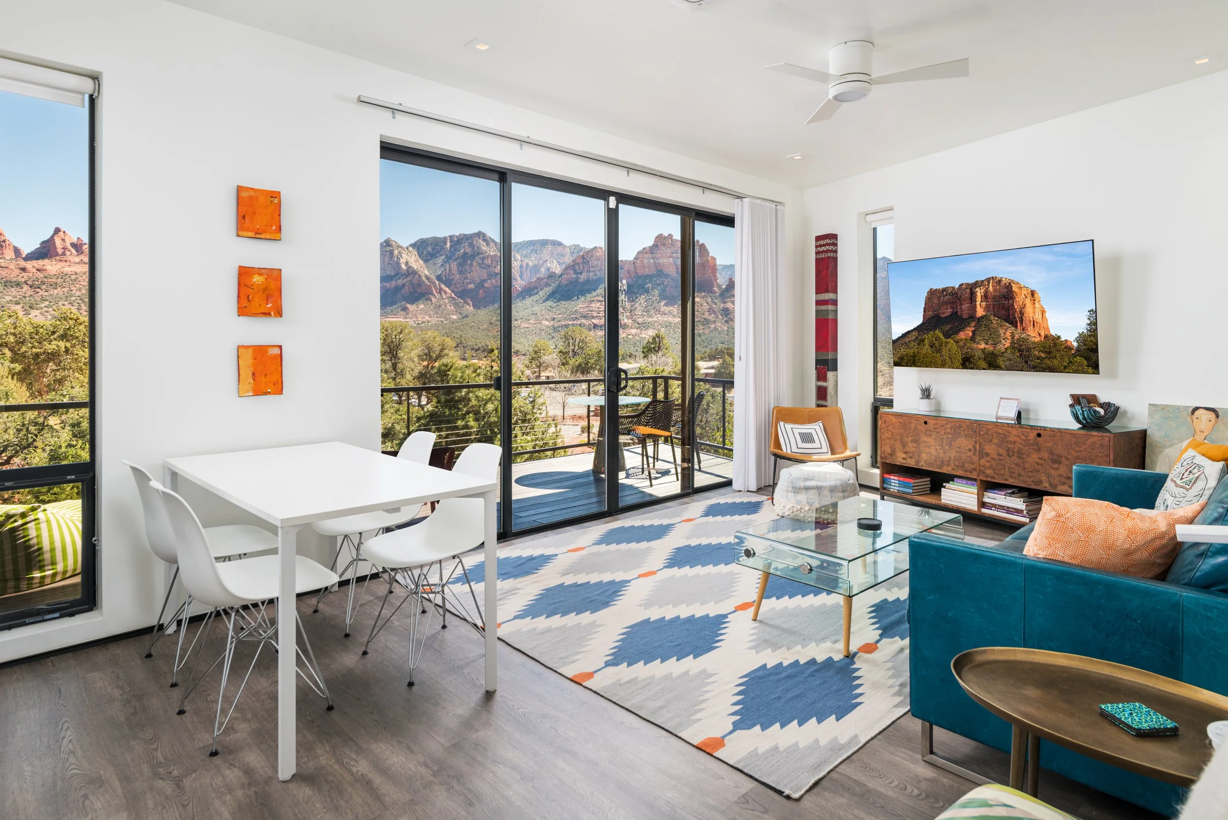 minimalist modern contemporary art compact living open concept