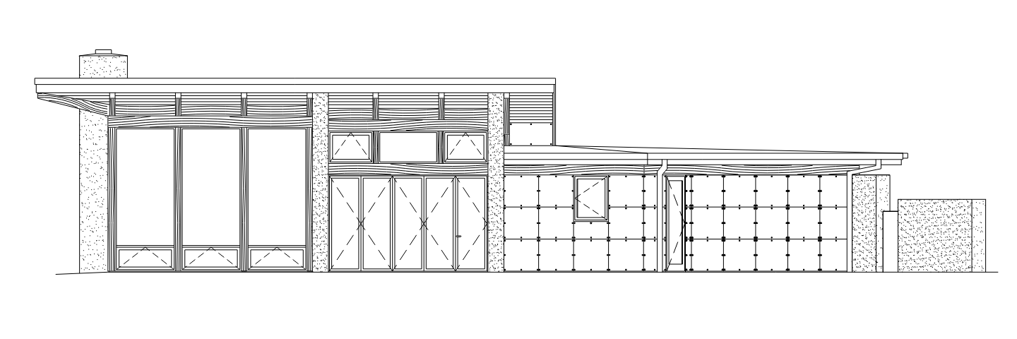 Architectural drawing elevation private residence sedona arizona
