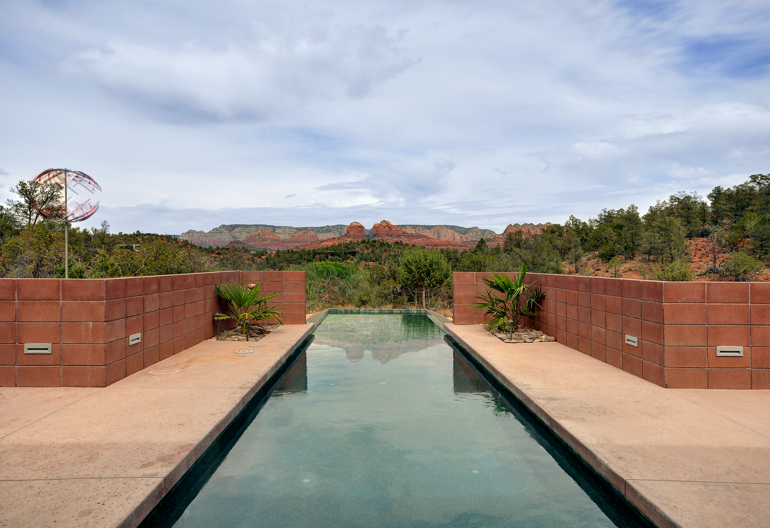 custom swimming lap pool beautiful sedona picturesque view