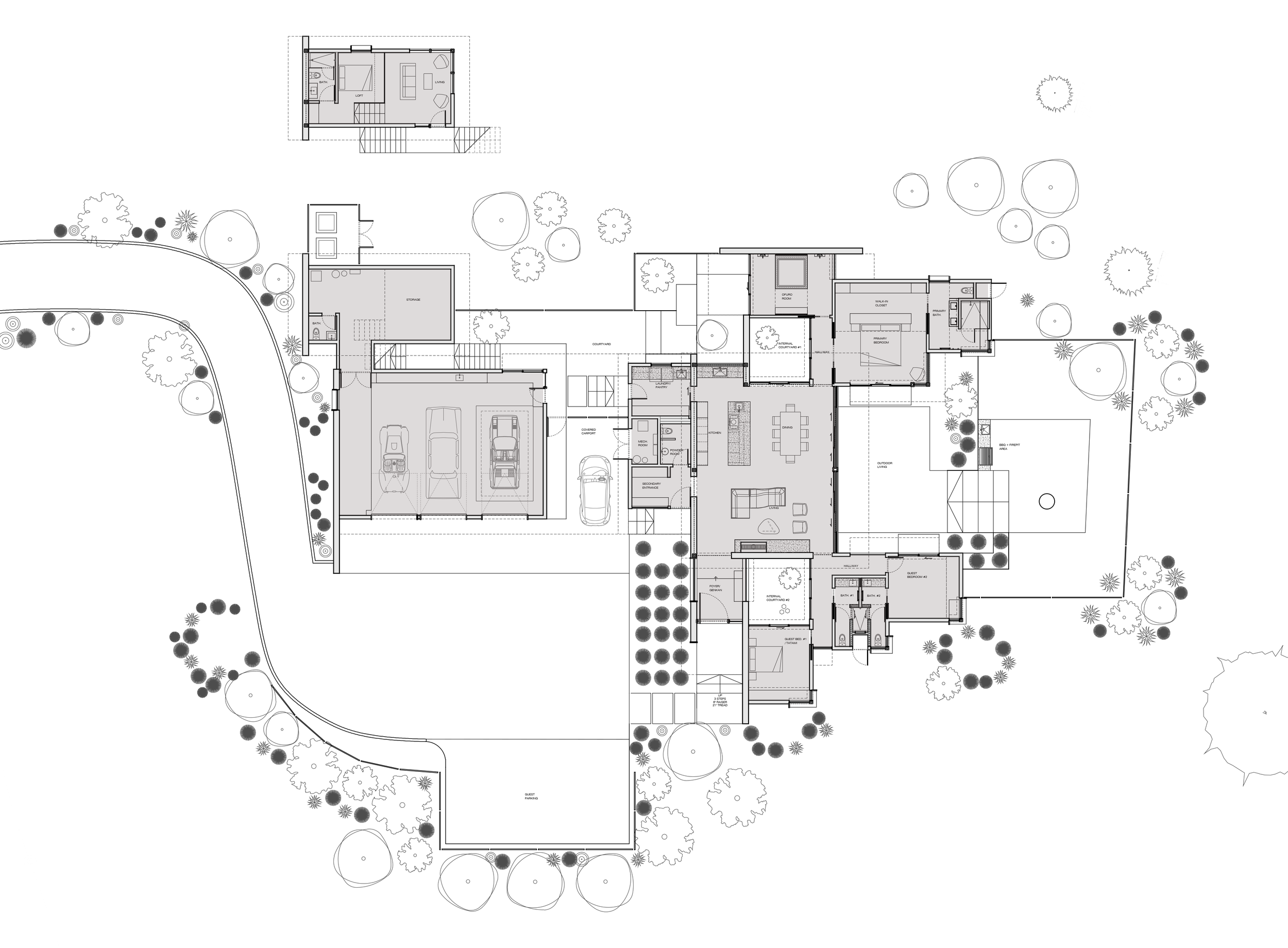 luxury sedona residence architectural drawing floor plan