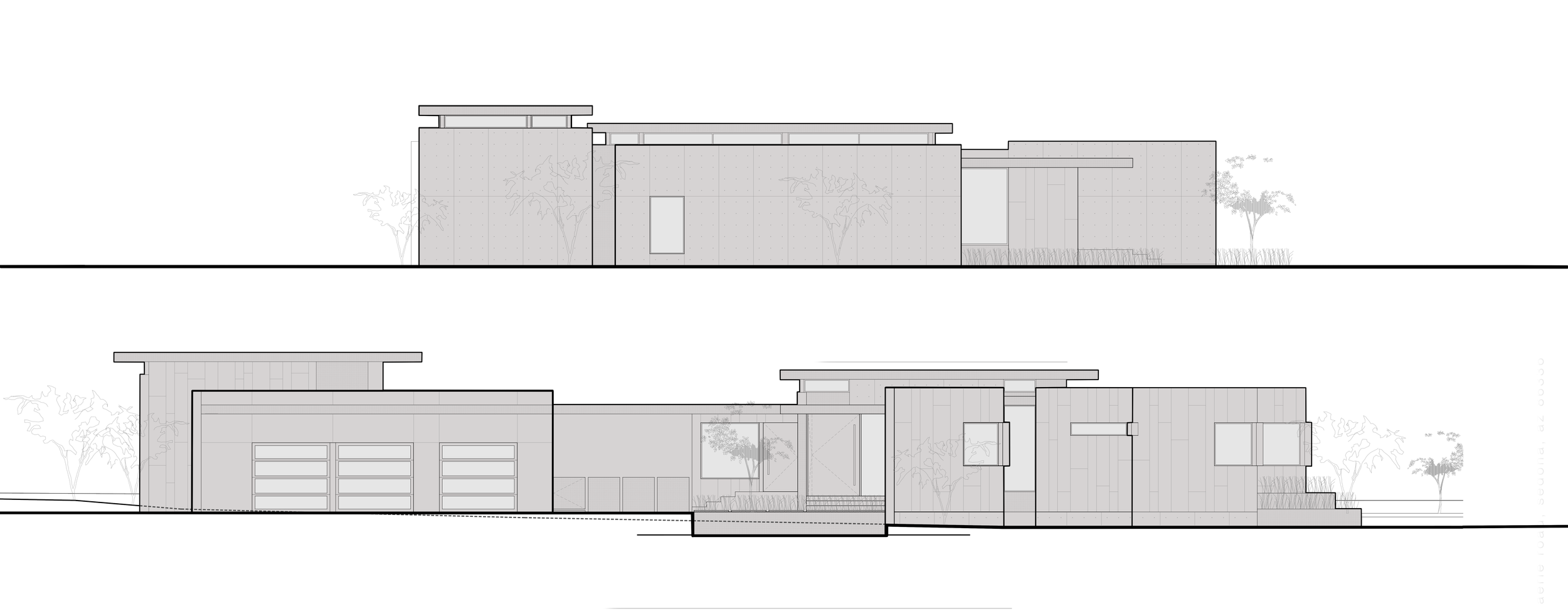 Luxury sedona residence architectural elevation