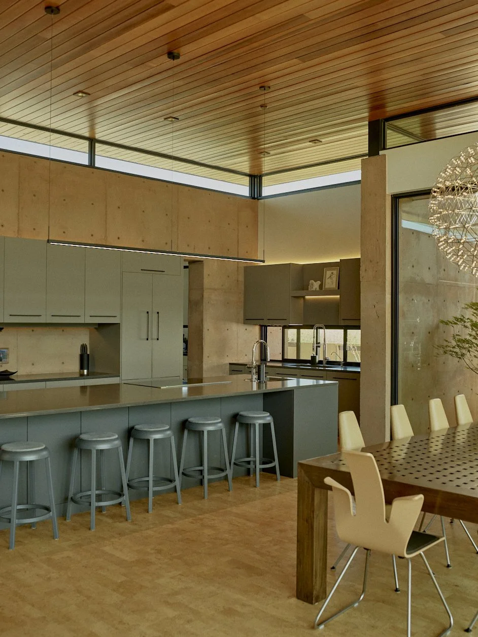Luxury modern kitchen tongue and groove ceiling southwestern Sedona
