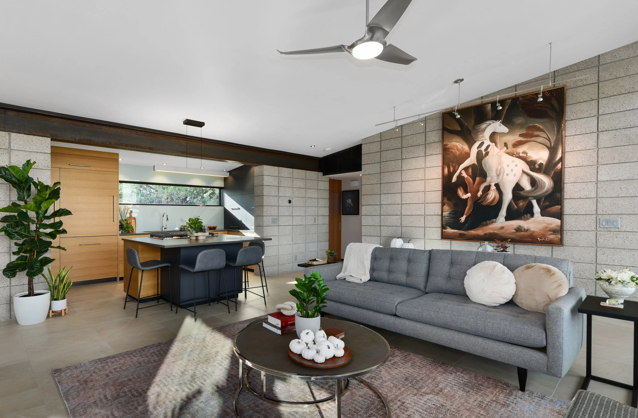 Private open floor plan contemporary living space sleek interior furnishing sedona architecture