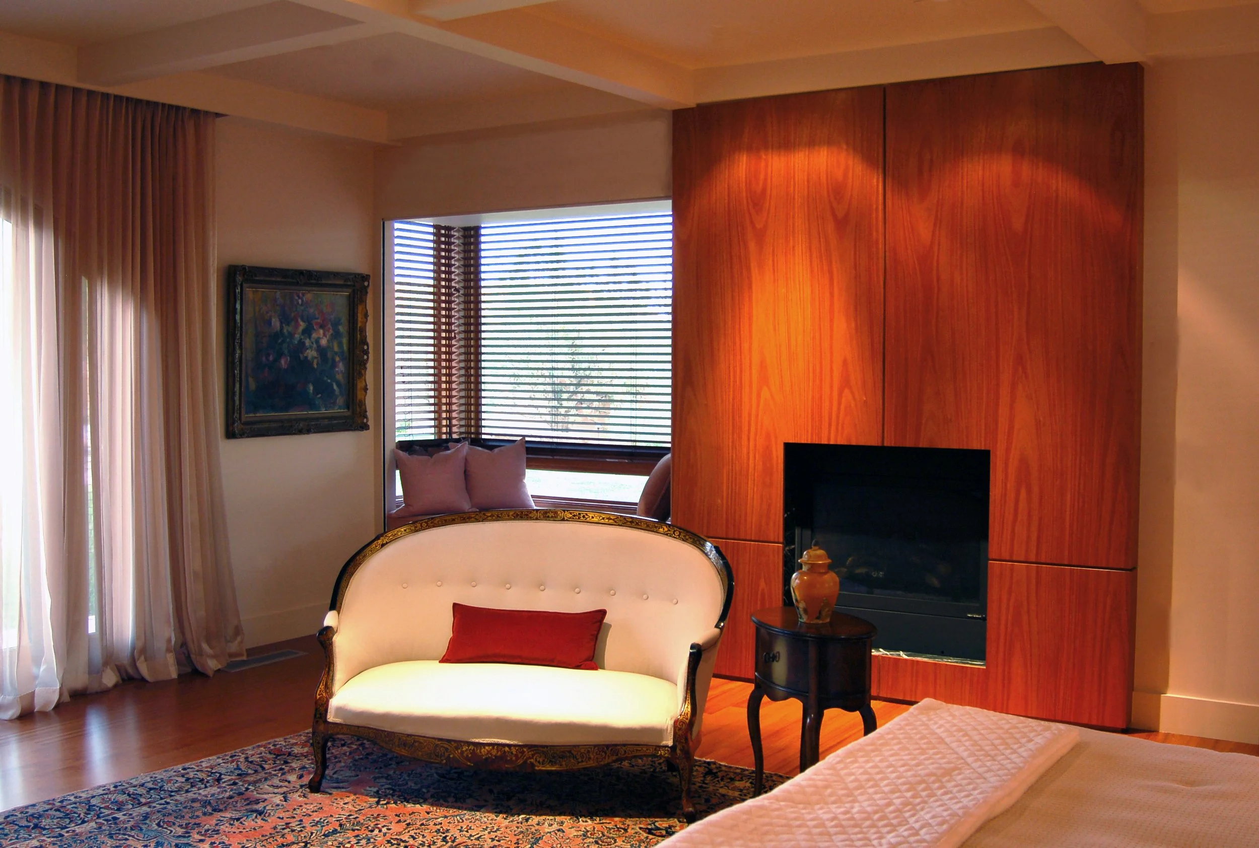 beautiful warm wooden paneling private italian residence sedona arizona