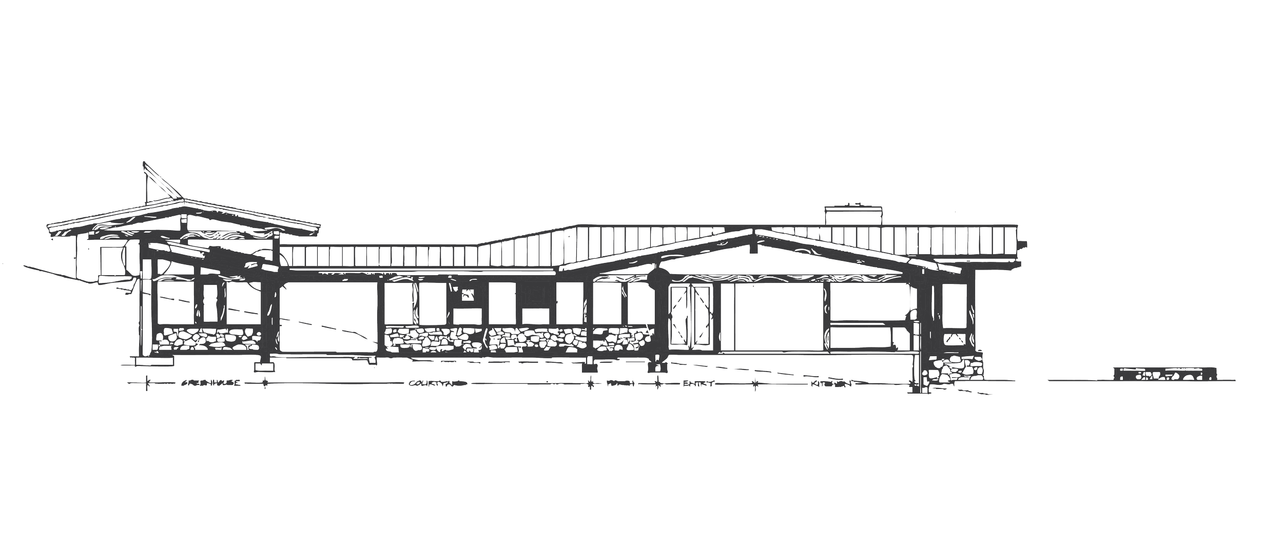 Architectural Section drawing high-end residential Sedona