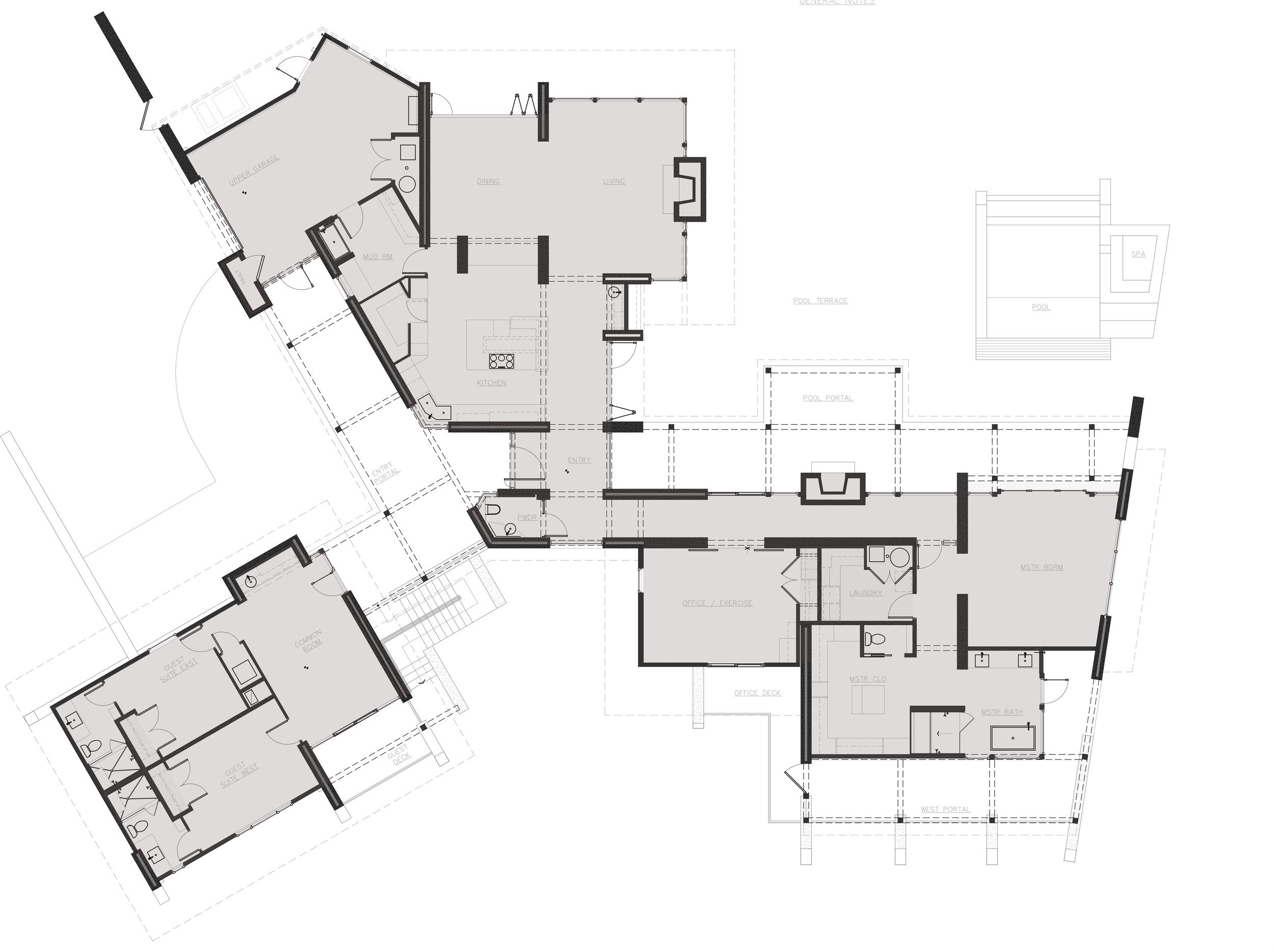 Architectural site plan private residence sedona arizona