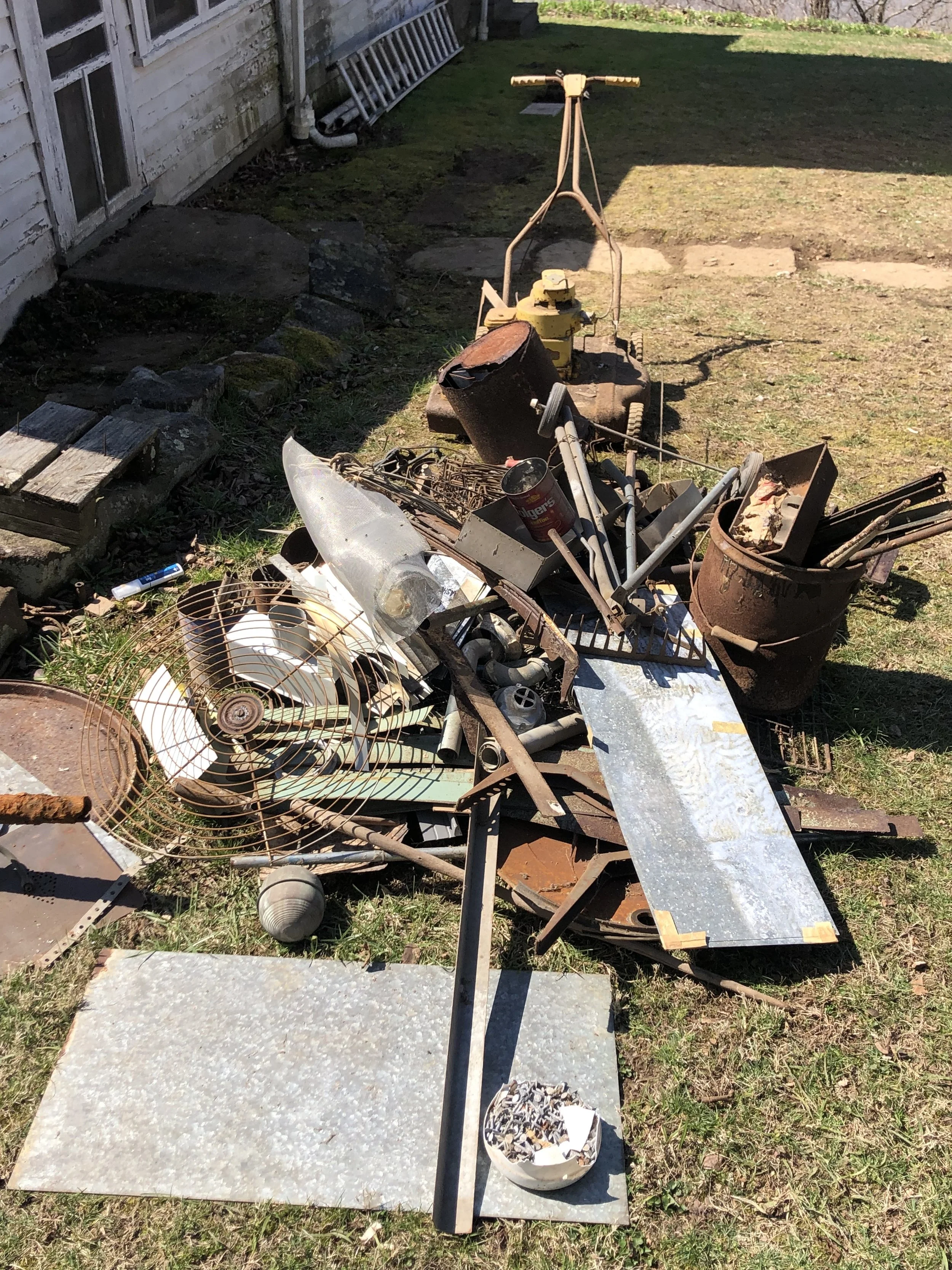 Scrap metal from the shed
