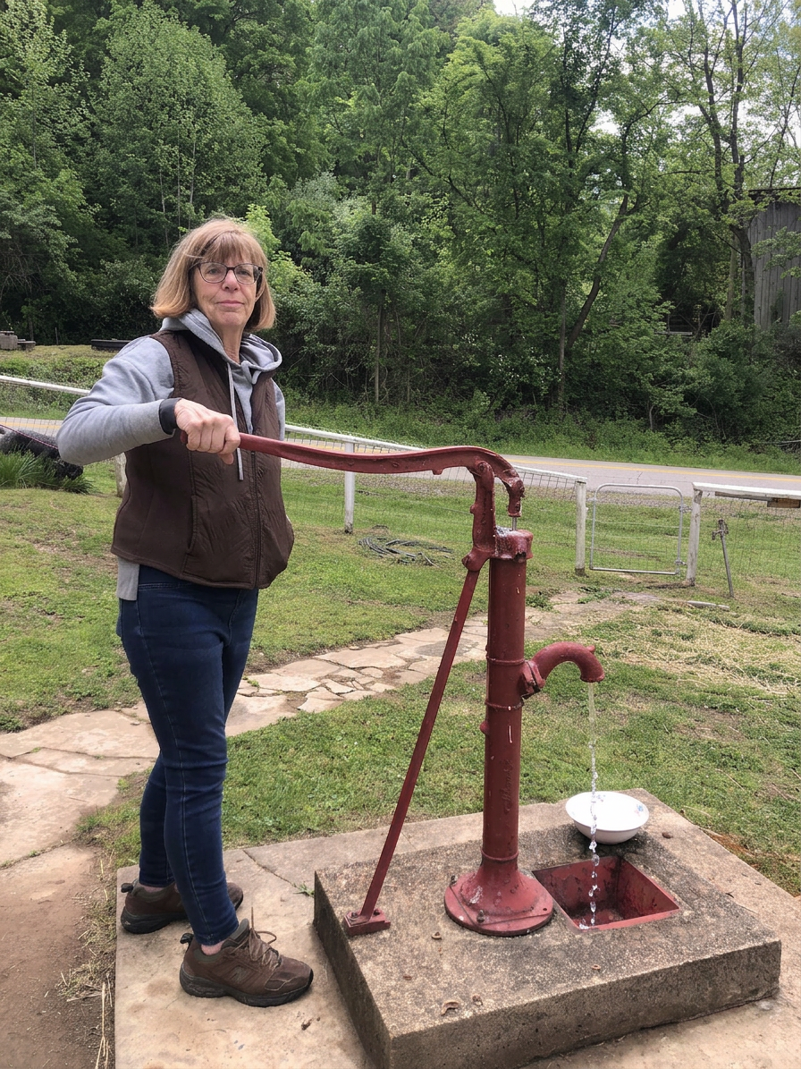 Donna at the well.