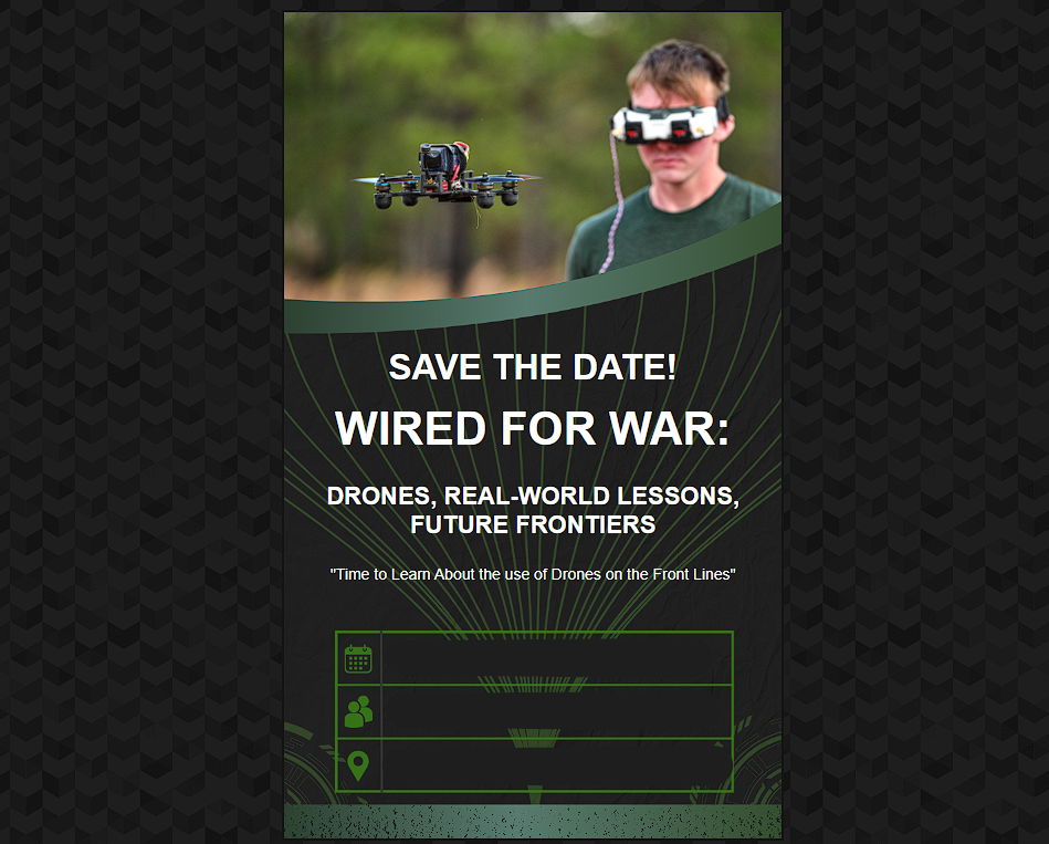 WIRED FOR WAR FLYER