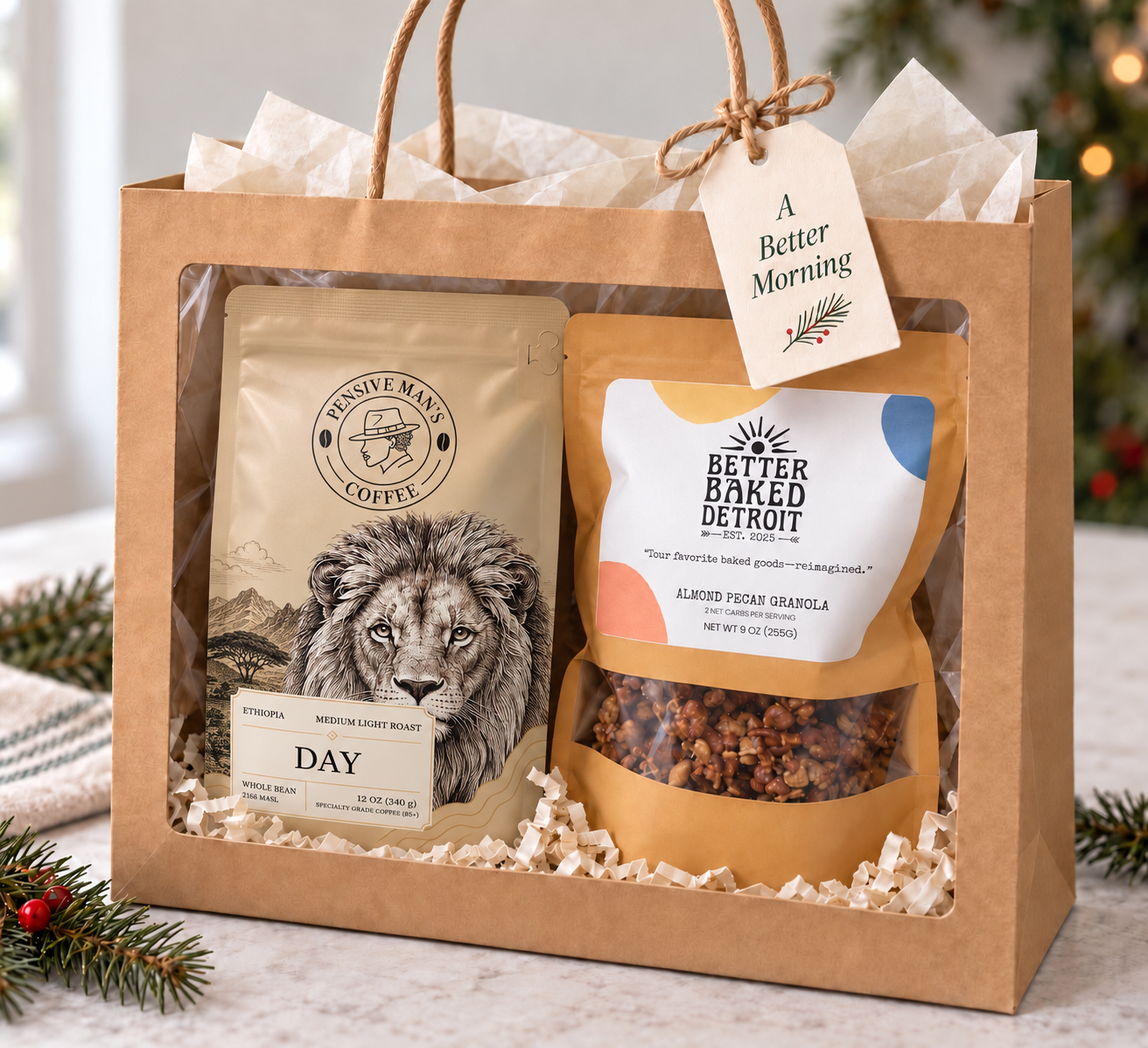 Holiday Gift Bag with Lion Coffee.png