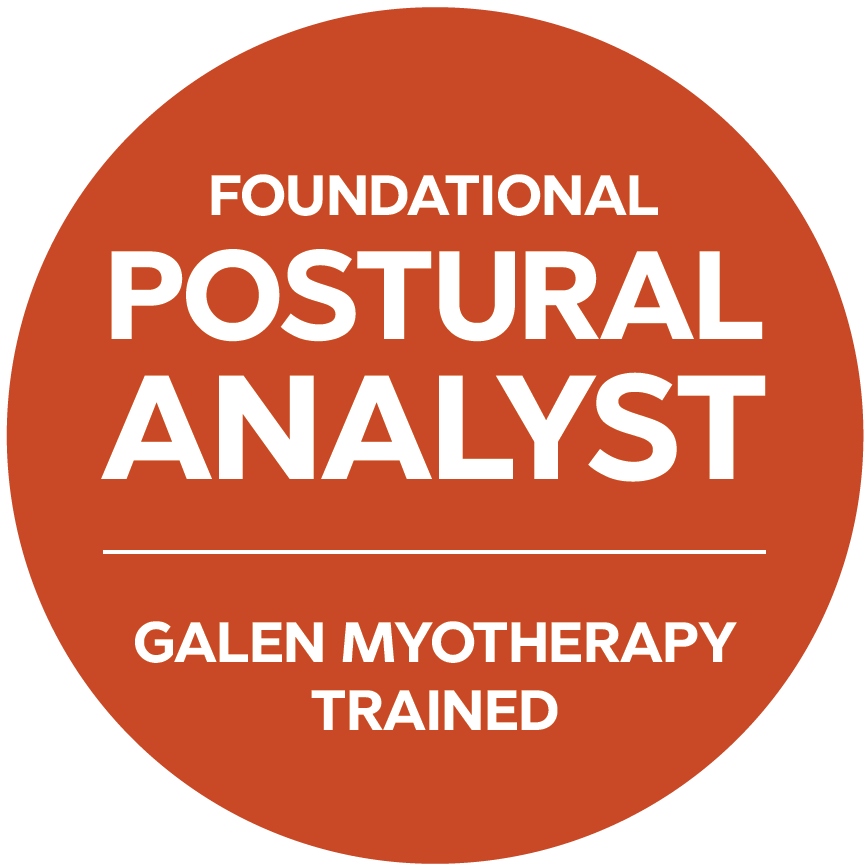 I am finishing up my certification as Foundational Postural Analyst by Galen Myotherapy (Oct 2026)