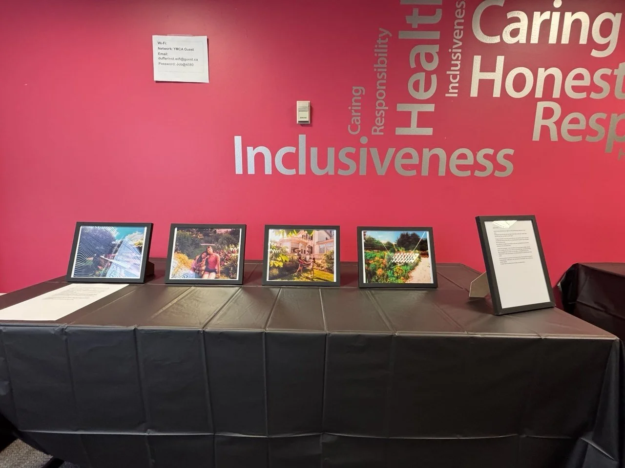 Celebrating the photography exhibition with participants. Photo taken by Aisha Sidiqi in Toronto, ON.
