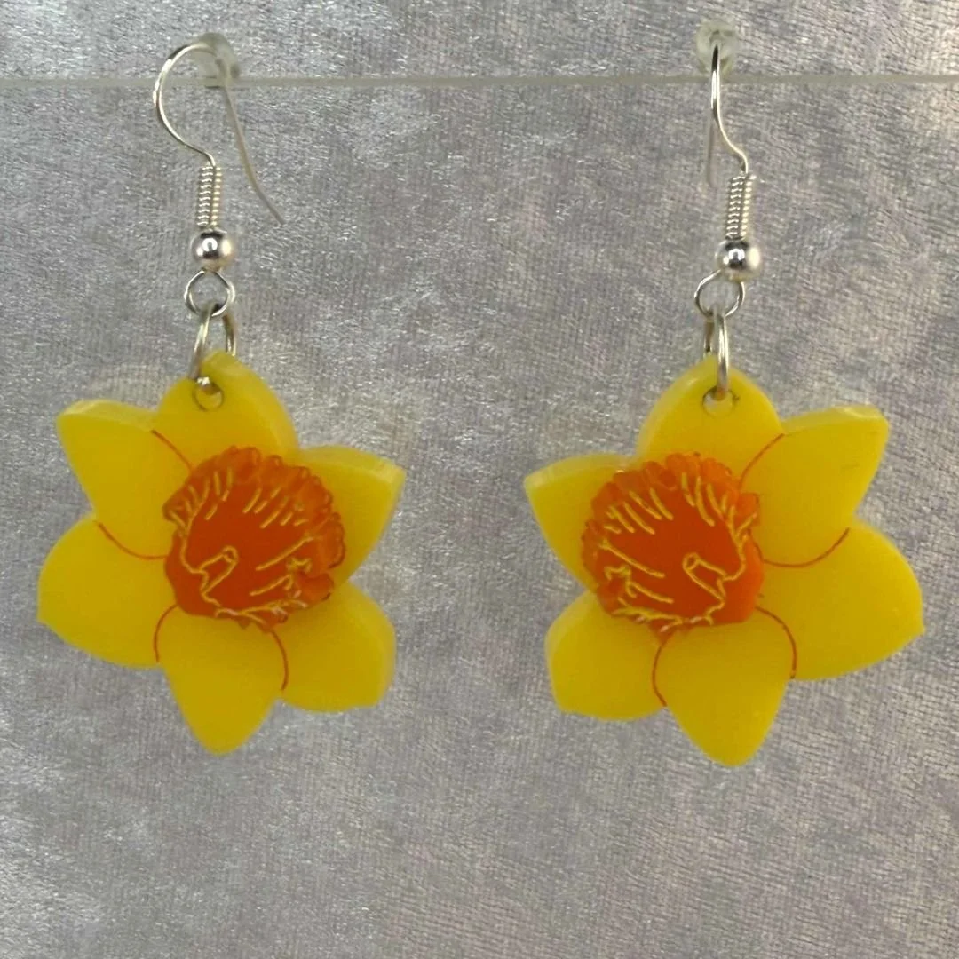 Garden Delights Dancing Daffodil Earrings