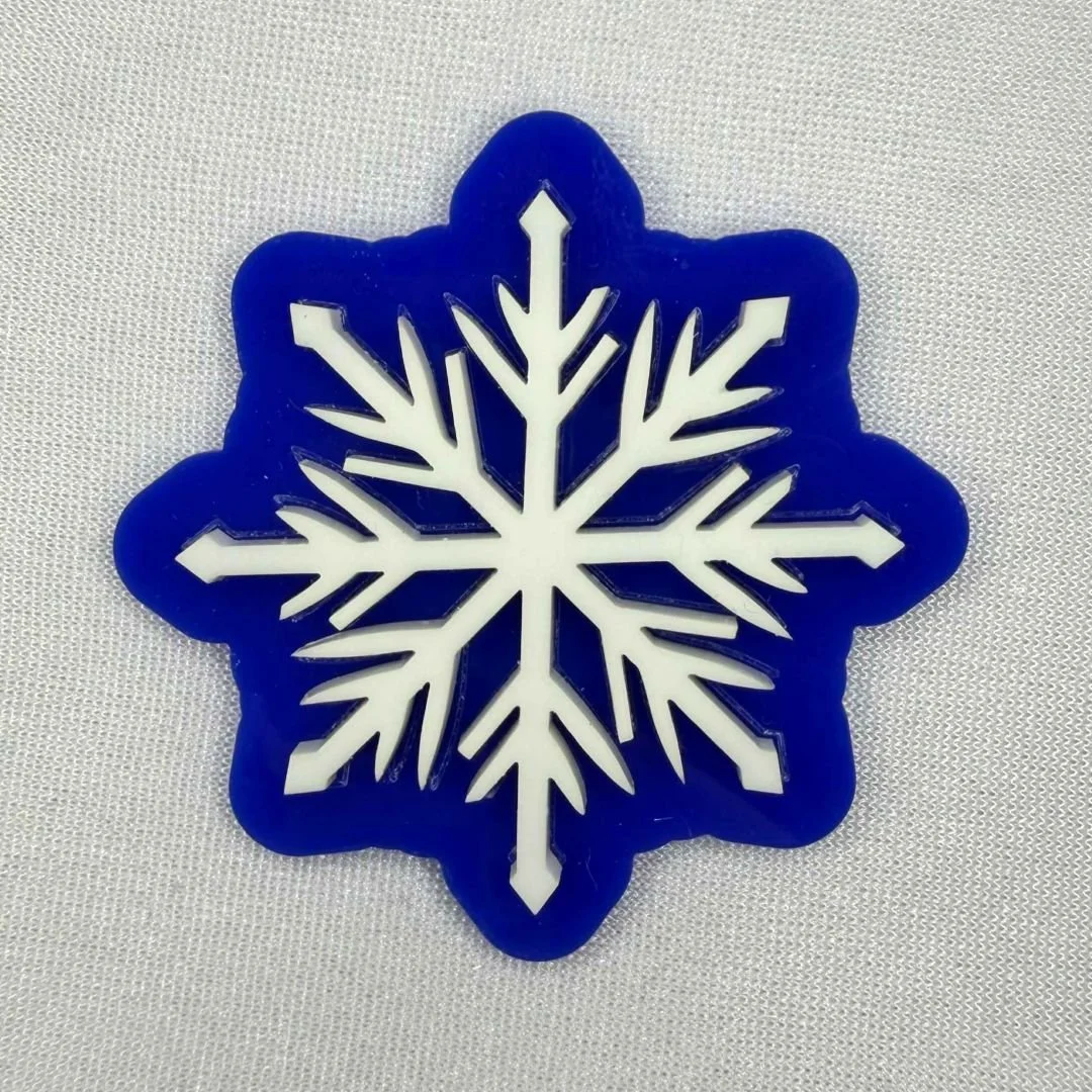Christmas 25 Snowflake Brooch