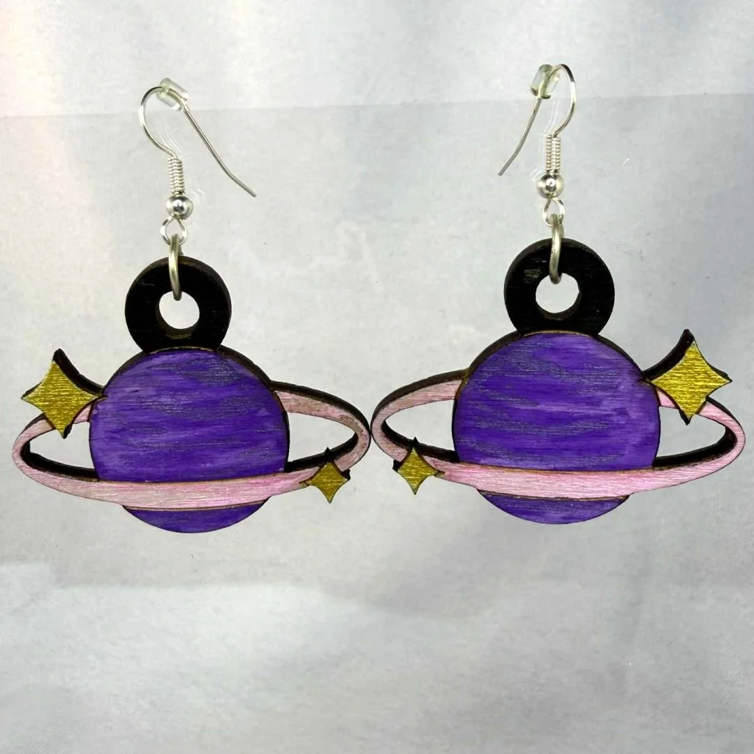 Space Explorer Planet Earrings