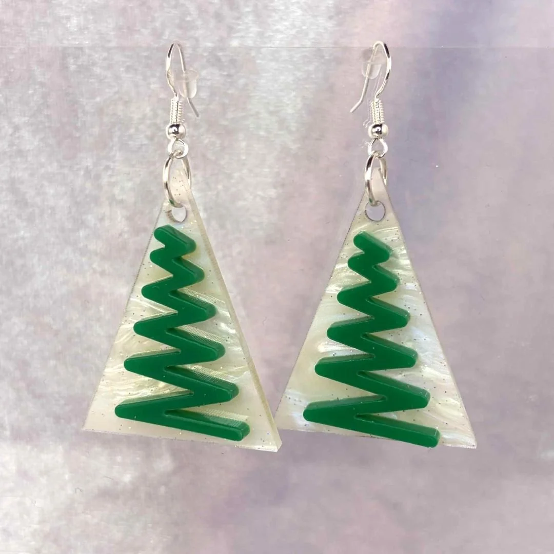 Christmas 25 Tree Earrings