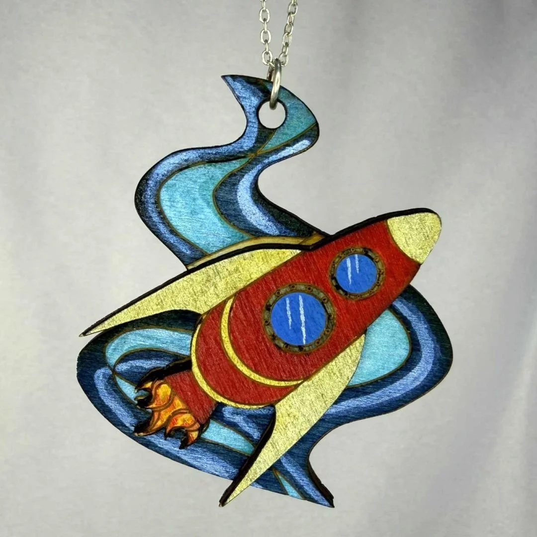 Space Explorer Rocket Pendant