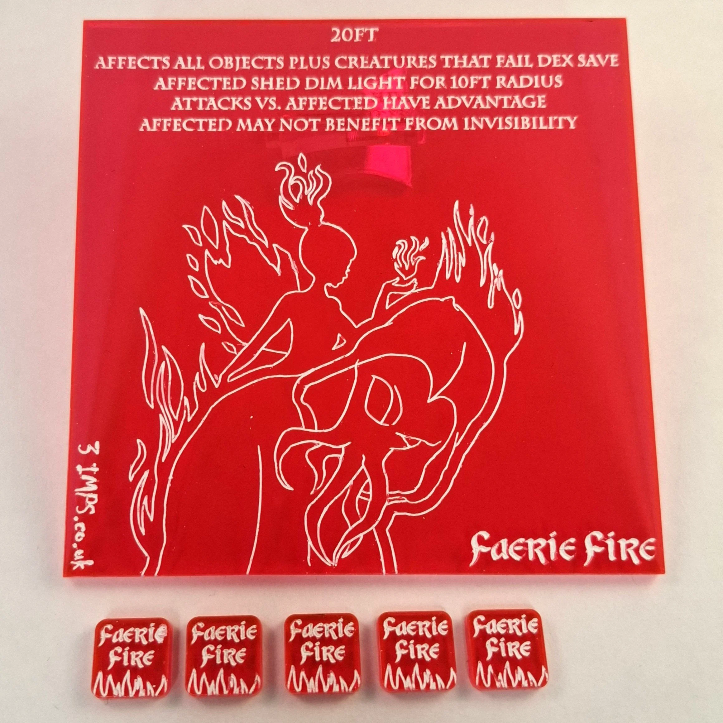 D&D Faerie Fire Template (5E 2014 & 2024 PHB)