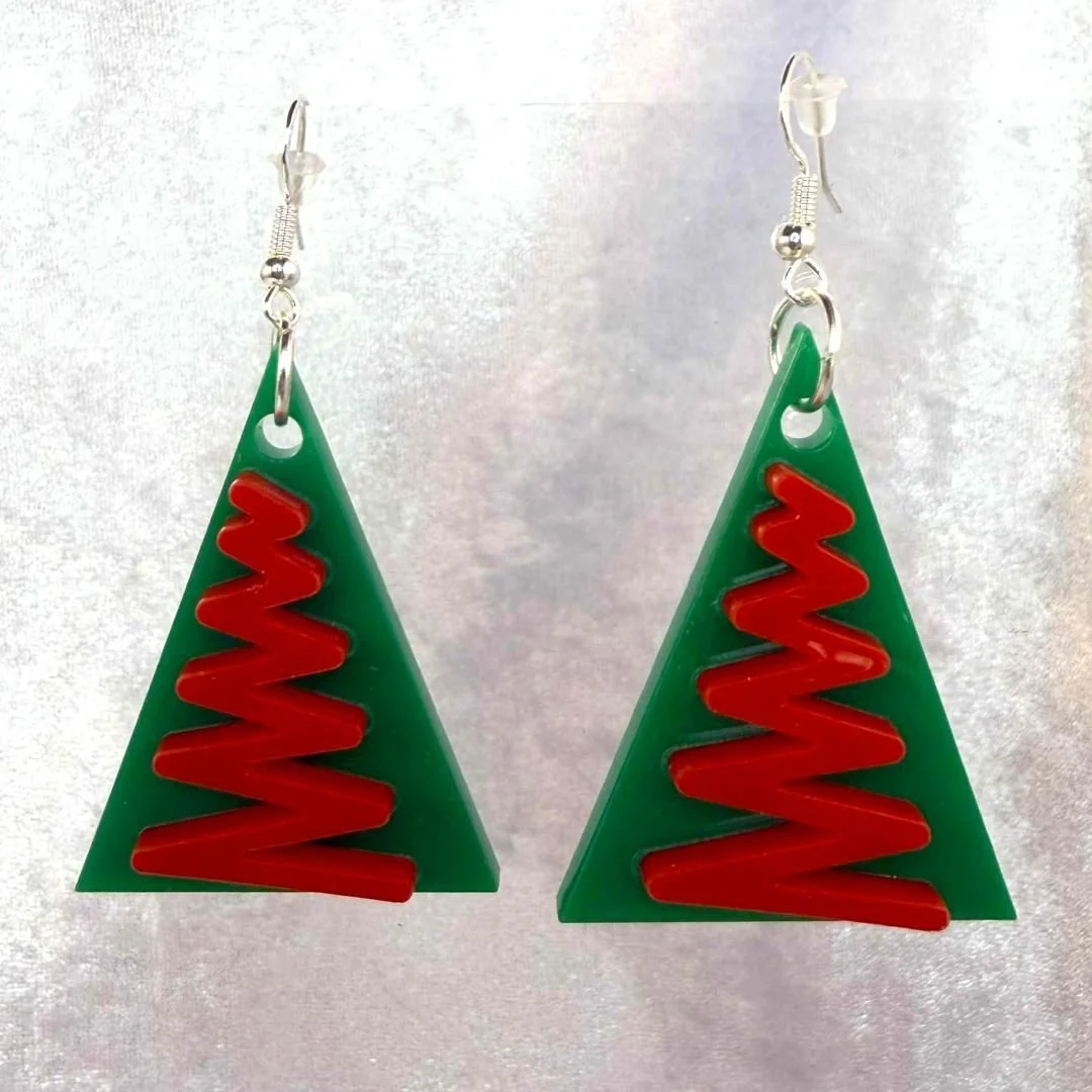 Christmas 25 Tree Earrings