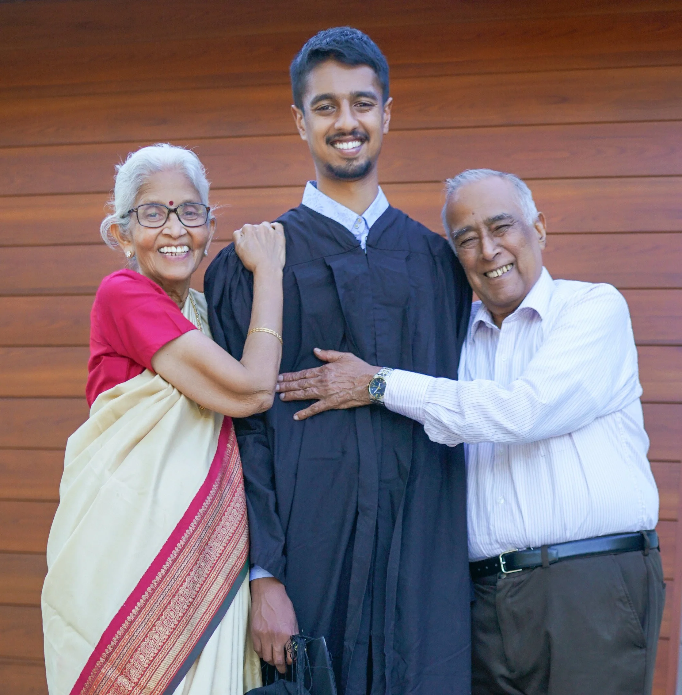 at Kiran's college graduation