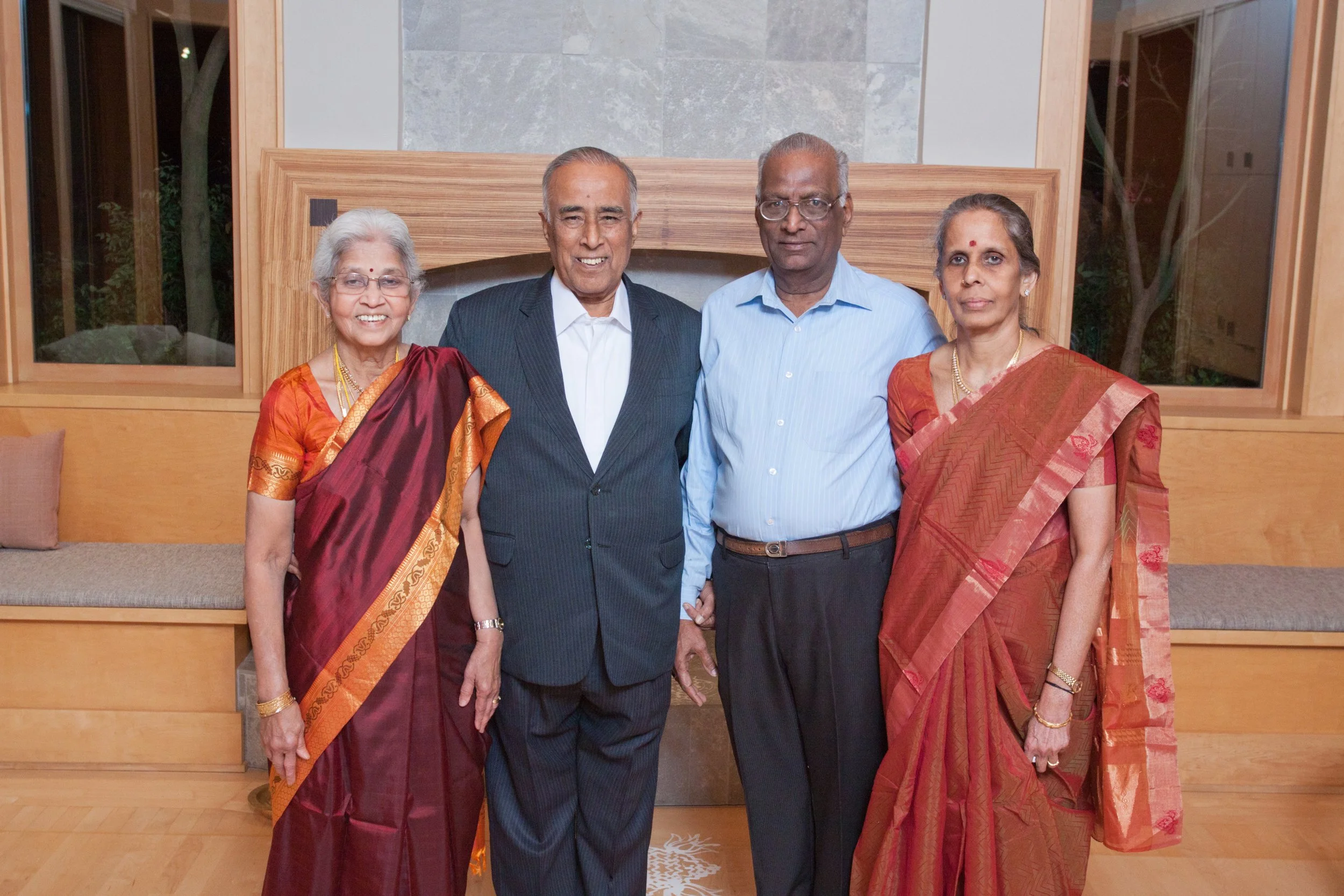 With Devesan, Padma and Meena at his 80th Birthday Celebration