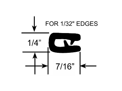 Small 1/32" Finished Edge Trim