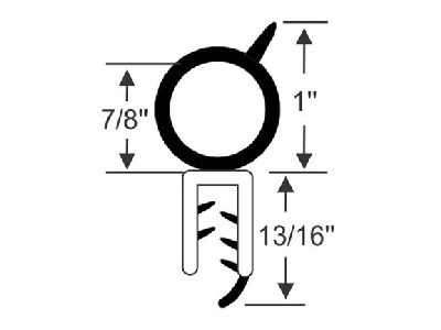 Top Bulb Push-On Seal