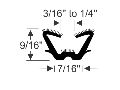 Unbeaded Rubber Run Channel