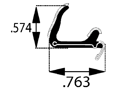 YMR13 - Rigid Flocked Lining (Rubber-Covered)