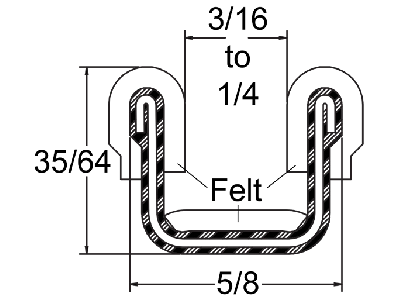 10A - Flexible Felt Lining (Rubber-Covered)