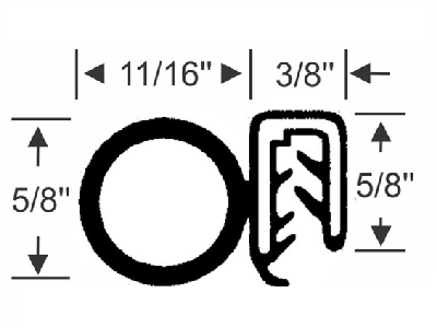 Side Bulb Push-On Weatherstrip