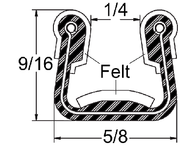 2C - Flexible Felt Lining (Rubber-Covered)
