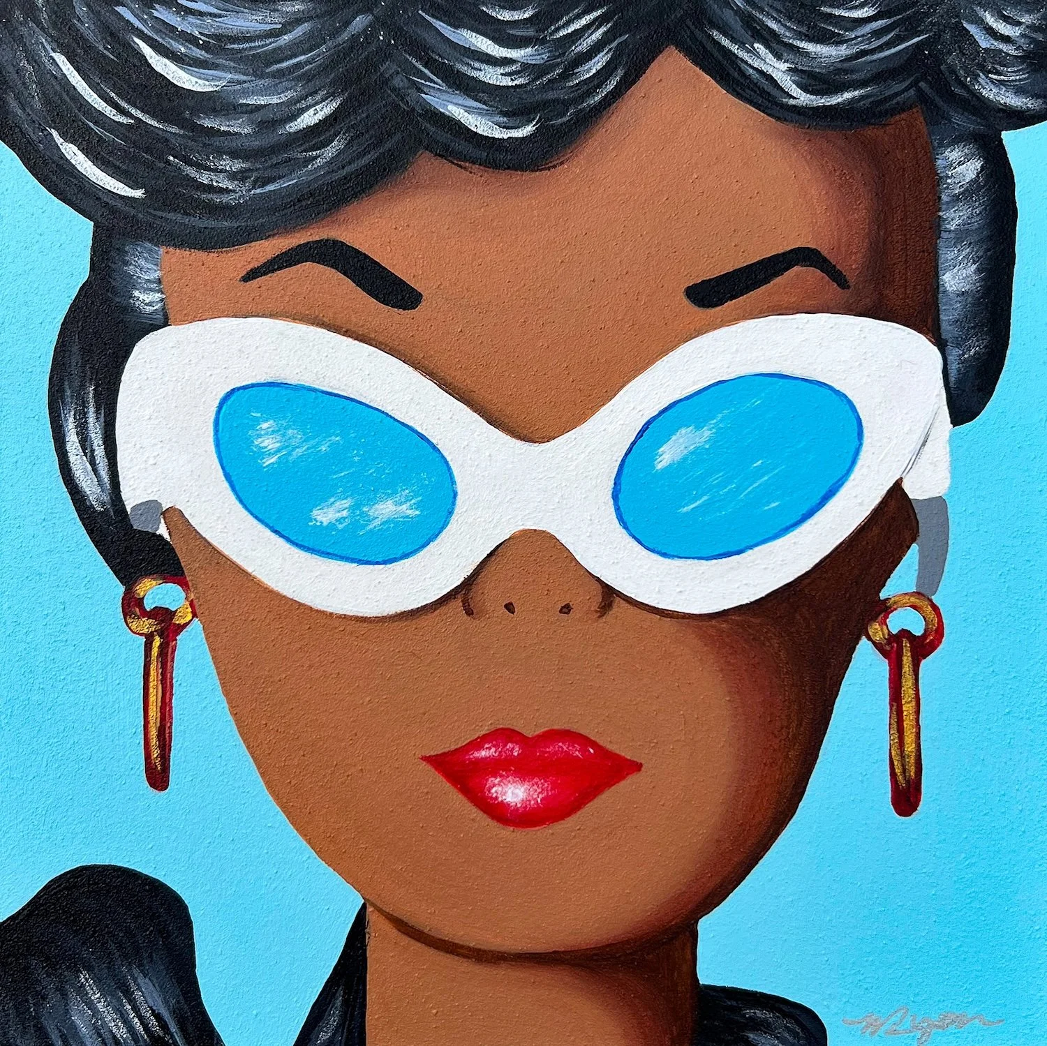 Mini Debut 27. 12x12" framed. Acrylic on Panel. $295.