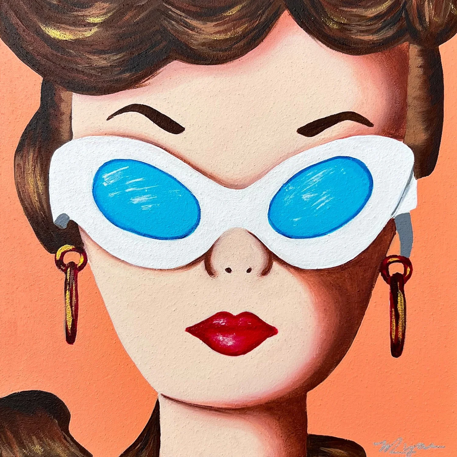 Mini Debut 30. 12x12" framed. Acrylic on Panel. $295.