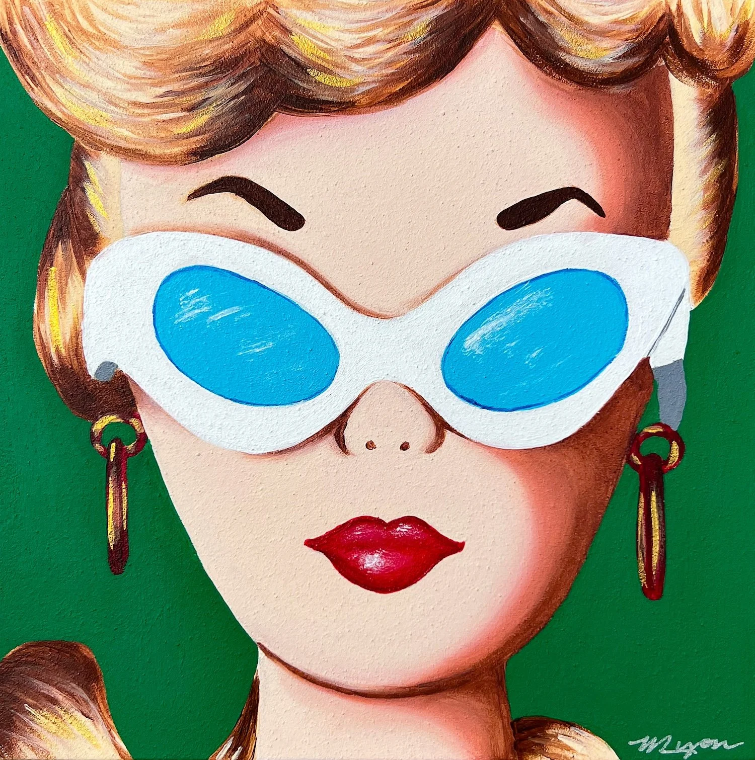 Mini Debut 28. 12x12" framed. Acrylic on Panel. $295. 