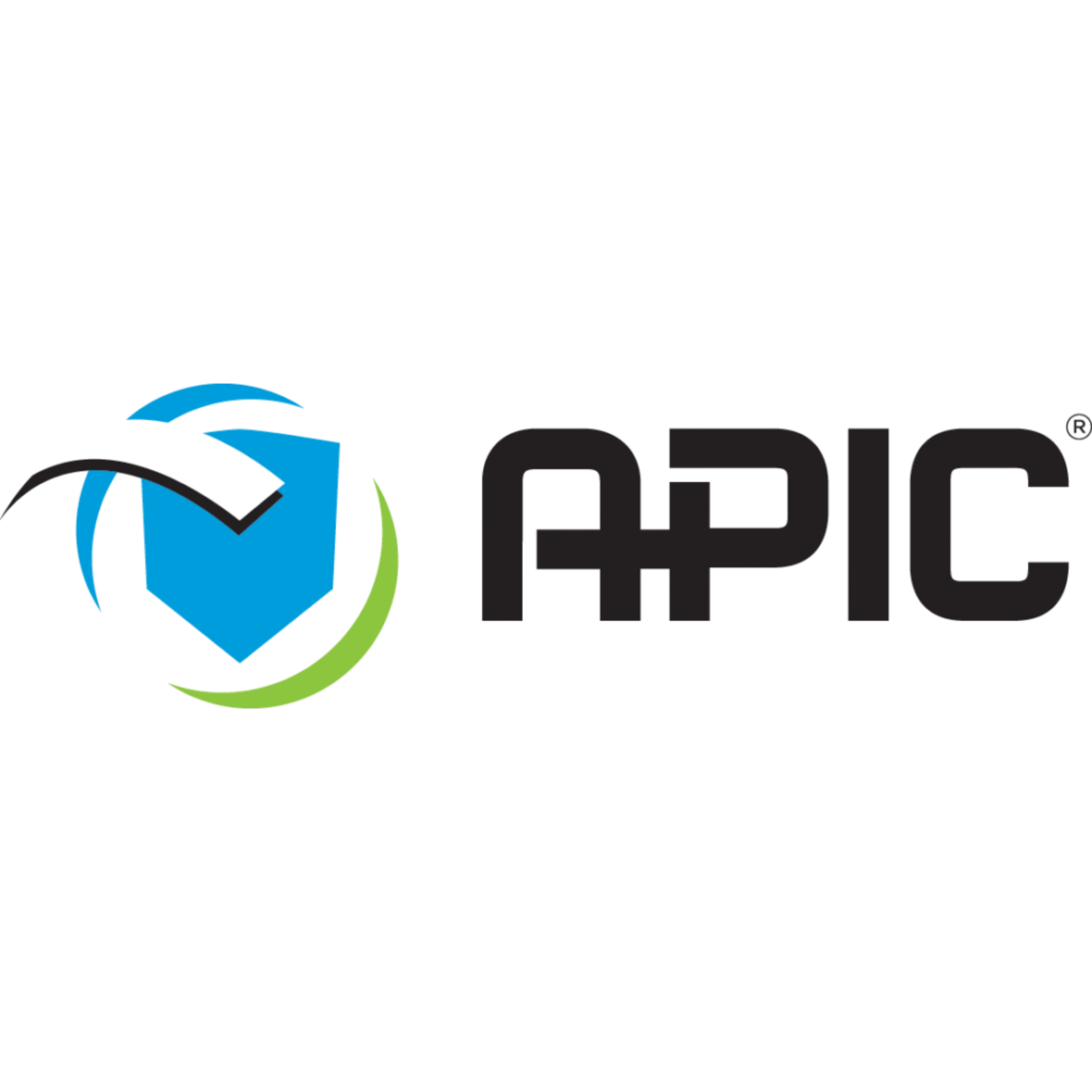 APIC logo with a heart symbol in blue and a green swoosh, and the word 'APIC' in black letters.