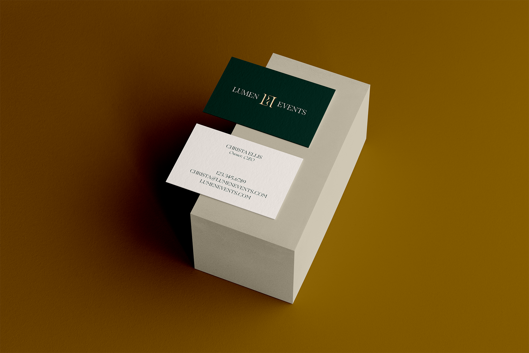 lumen events kansas city business card